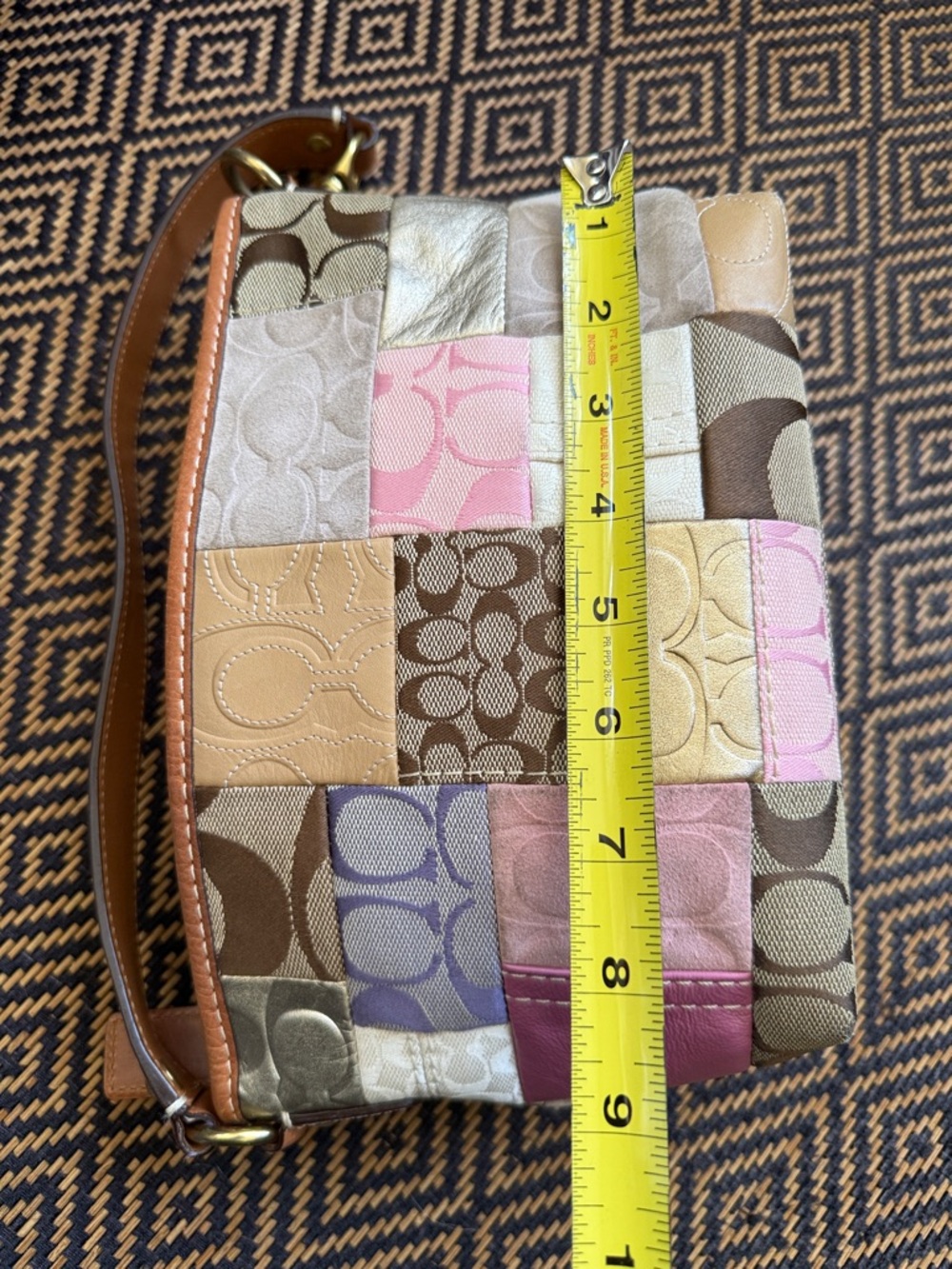 Vintage Y2K COACH Multicolor signature Patchwork Mini Hobo Demi Bag - F11708 - Picture 16 of 16